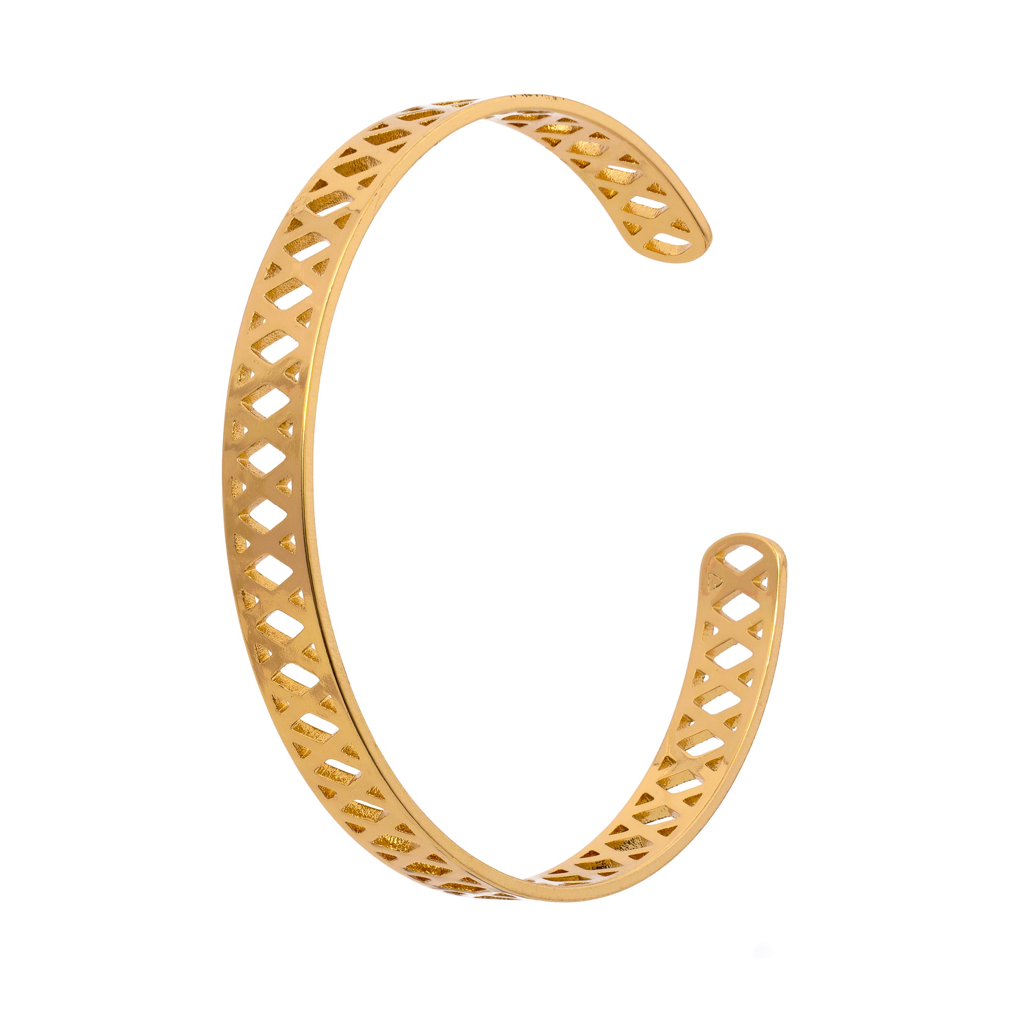 criss cross gold bracelet cuff