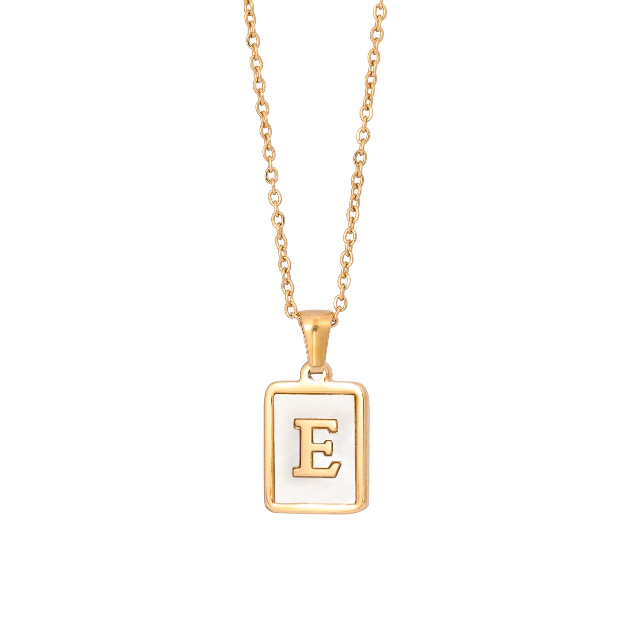 Shell Letter E Necklace