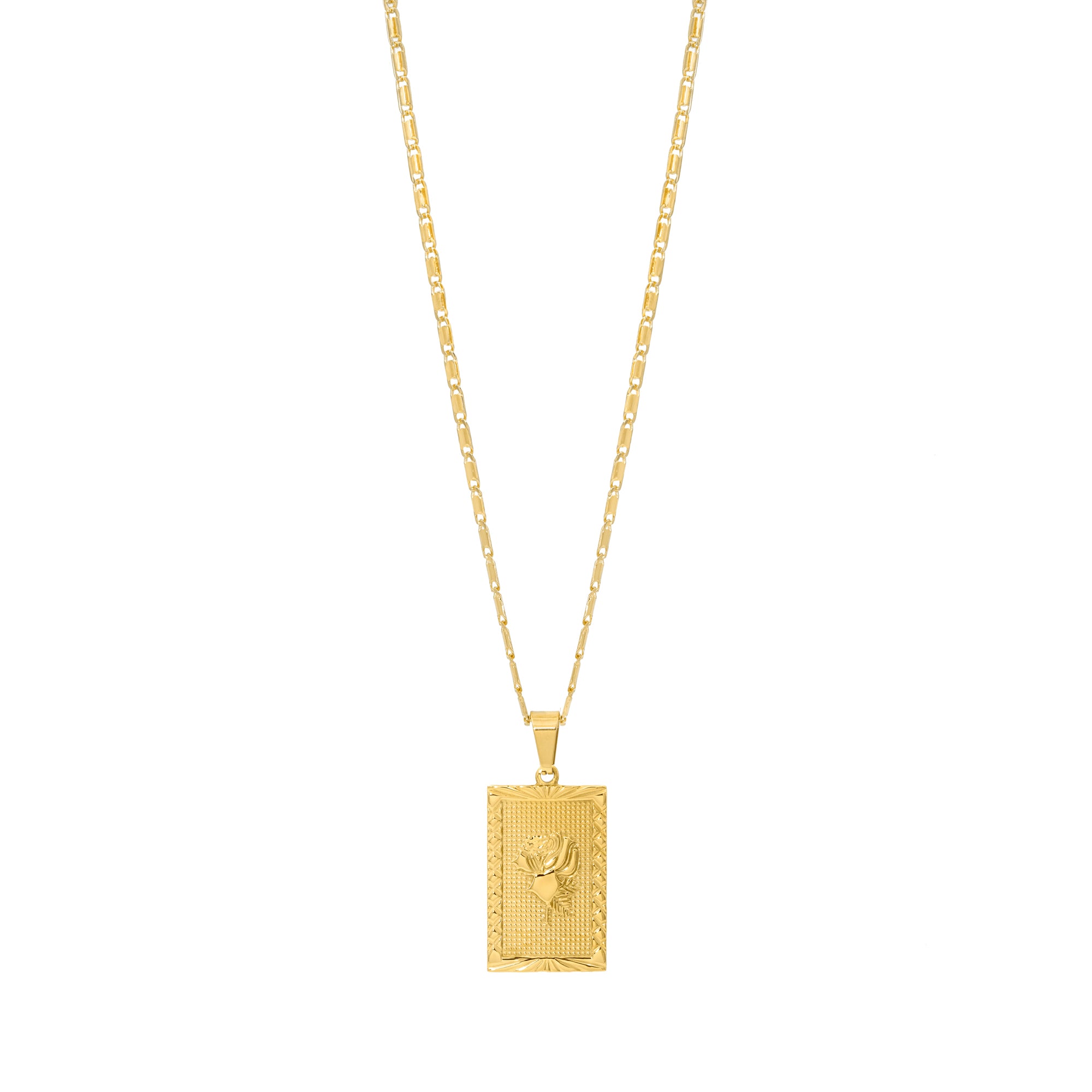 Square Rose Long Necklace - Narcissa