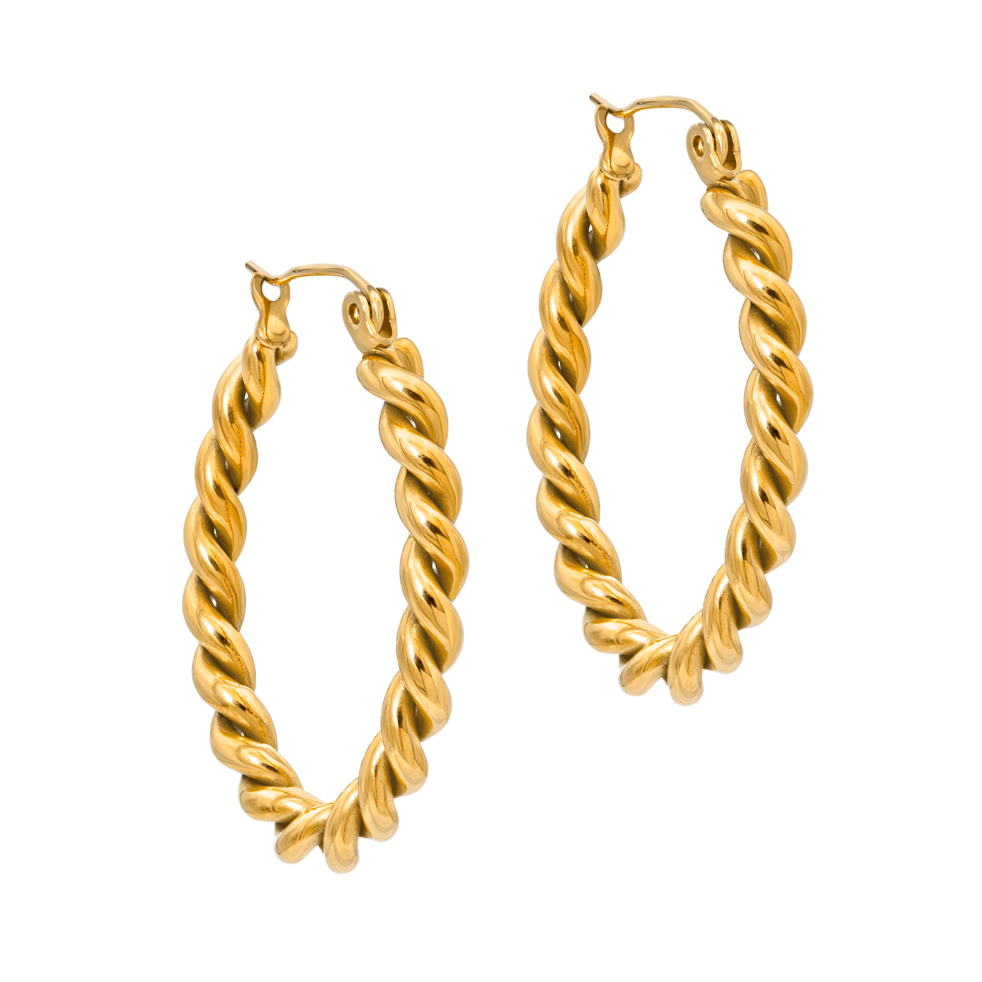 Oval Twisted Hoops - Narcissa