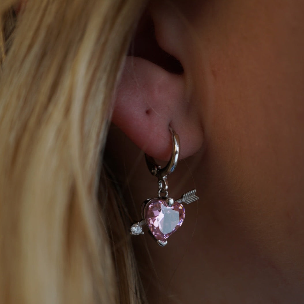 Heart Crystal Earrings - Narcissa
