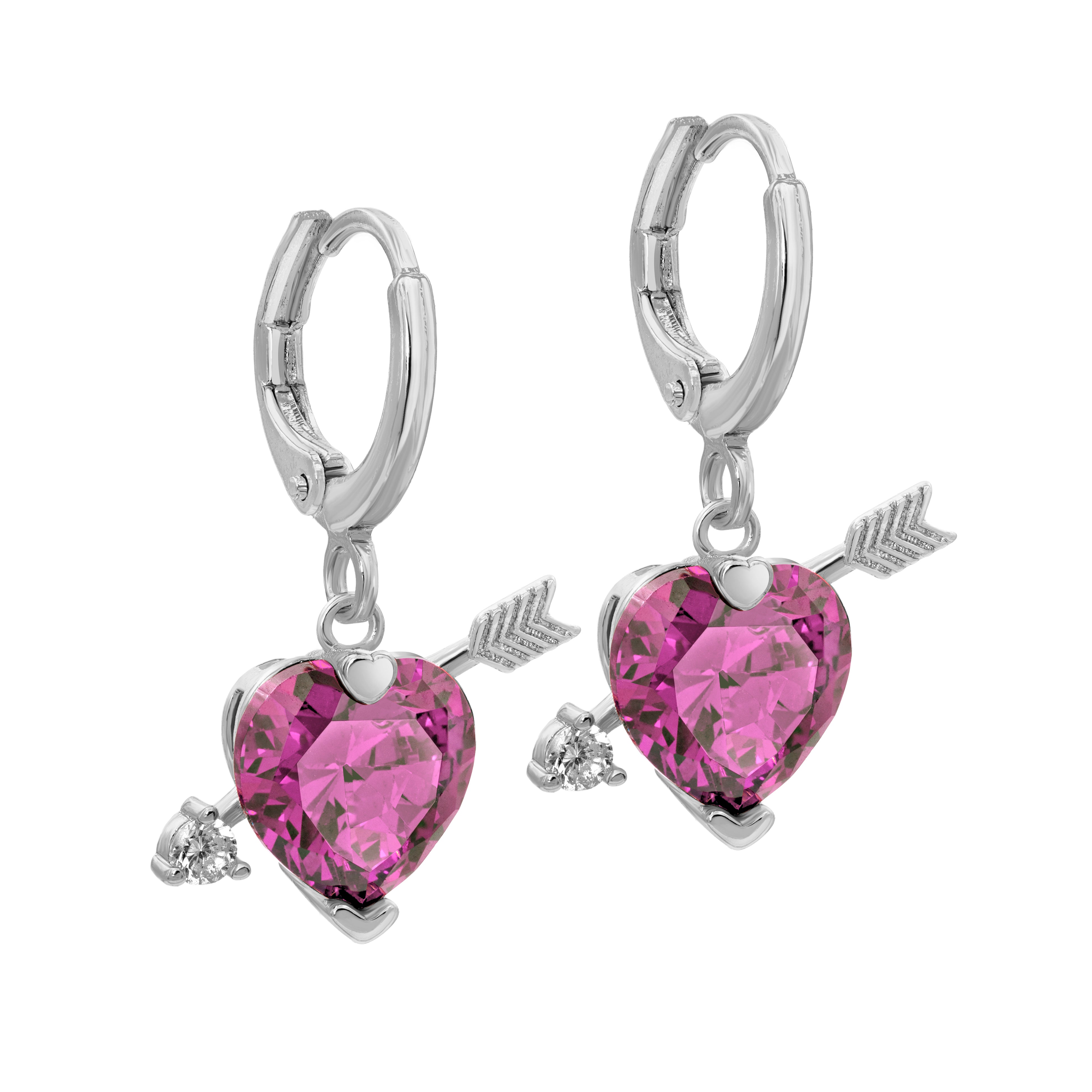 Heart Crystal Earrings - Narcissa