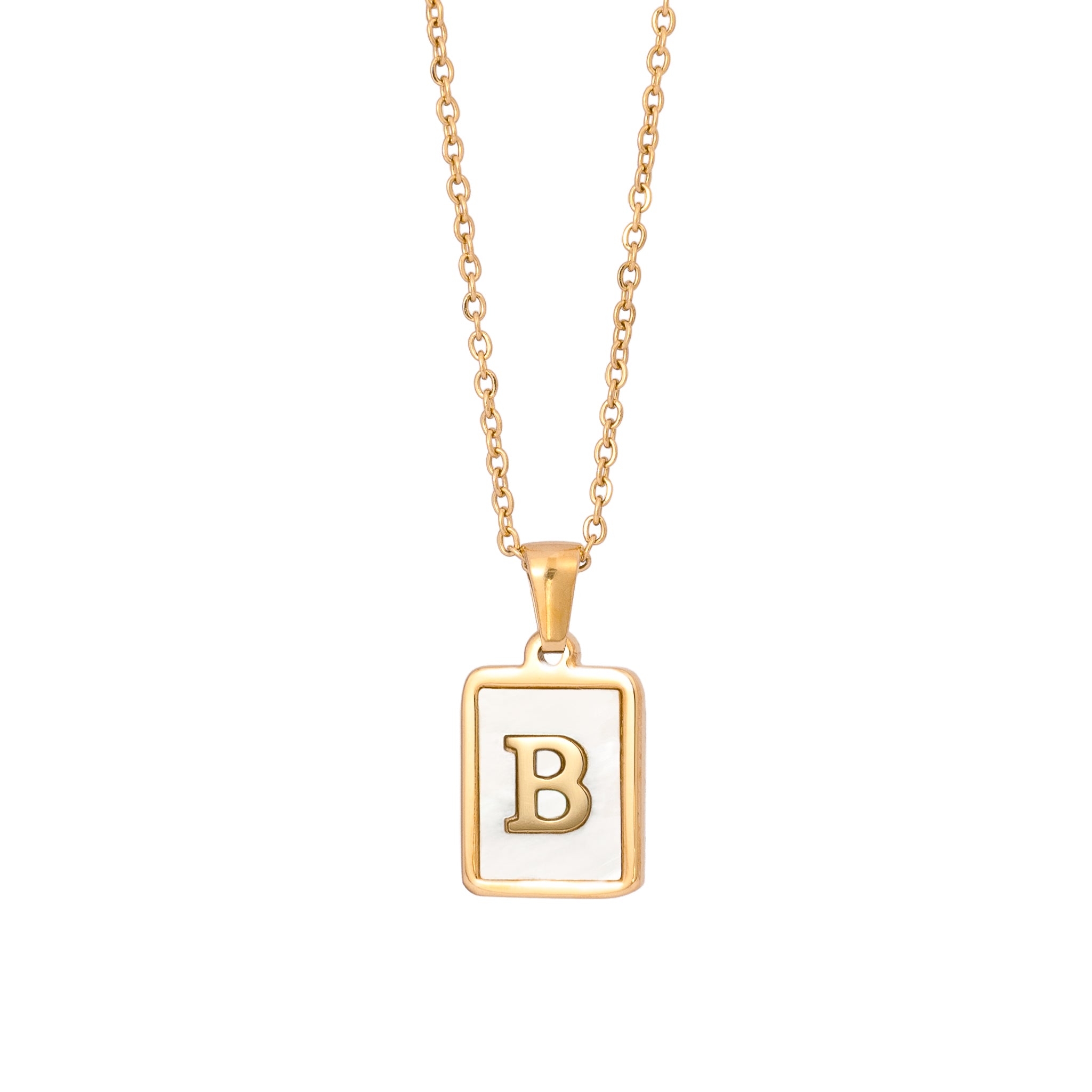 Shell Letter B Necklace 